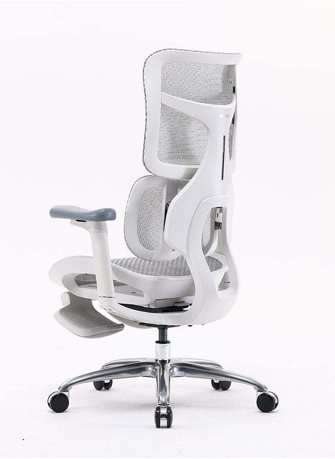 SIHOO - S100 Ergonomic Pro Gaming/Office Chair with Ultra Soft Armrest, Dynamic Lumbar Support, Seat Depth Adjustment, Adjustable Backrest, Light Grey - Image 1