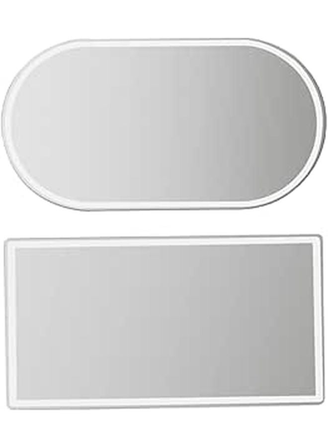 2 Pcs Stainless Steel Car Visor Vanity Mirror Universal Fit for Women - Image 1