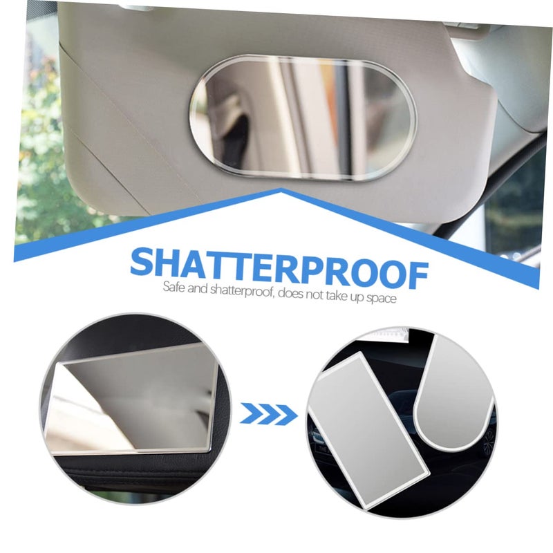 2 Pcs Stainless Steel Car Visor Vanity Mirror Universal Fit for Women - Image 5