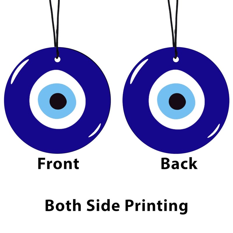 DECOCRU Acrylic Evil Eye Car Hanging | Nazar Battu for Rear View Mirror | Decorative Car Charm Evil Eye Hanging Ornament Amulet for Car, Home and Office for Protection and Blessing (Multicolour) - Image 2