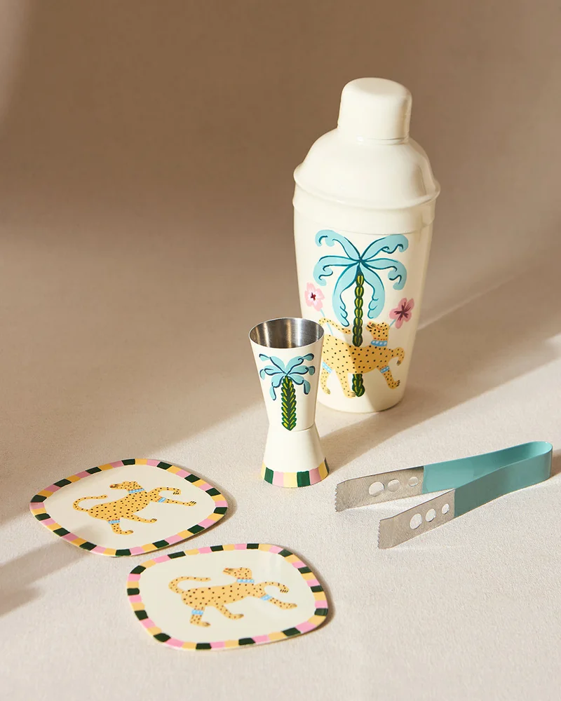 Chumbak Safari Sundown Bar Gift Set of 4, Hand-painted | Lost in Paradise