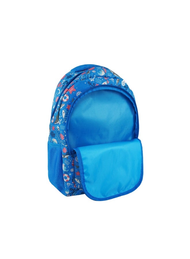 Smily Kiddos Baby Shark Backpack (16L) | Lightweight & Durable Kid's School Bag | Spacious, Comfortable & Trendy Bag - Blue - Image 5