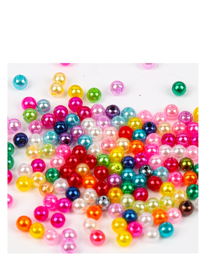 Grab Mantra 1150 Pieces Round Pearl Satin Glossy Beads For Bracelets Earrings Necklaces And DIY Crafts (Multi Off-white)  - Image 4