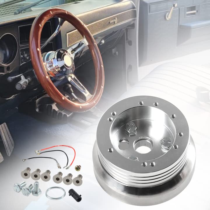 Htostar Racing محول عجلة القيادة هتوسار 5 و 6 ثقوب من الألمنيوم المصقول ملحقات السيارة فضي - Image 2