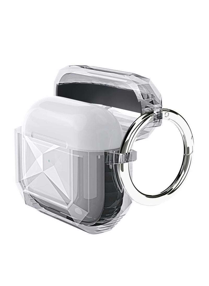 Y&D Case for AirPods 3, Clear Black TPU Protective Skin with Keychain Airpods 3 Charging - Image 1