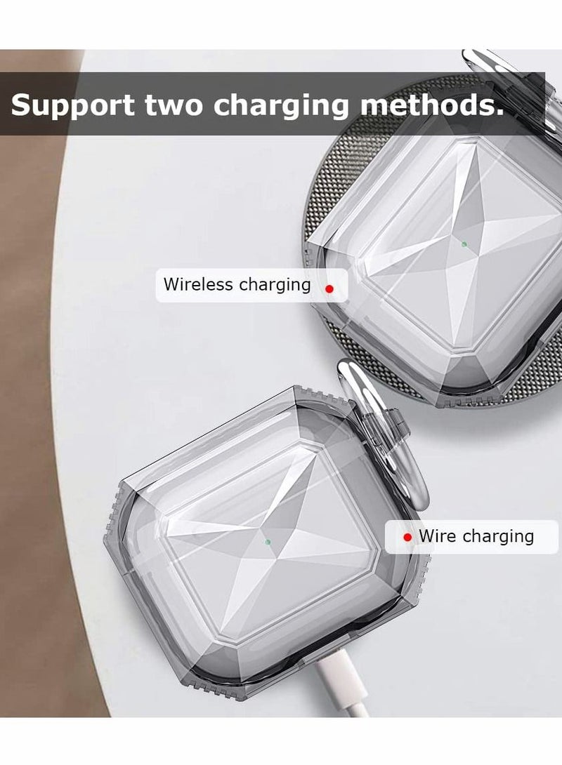 Y&D Case for AirPods 3, Clear Black TPU Protective Skin with Keychain Airpods 3 Charging - Image 5
