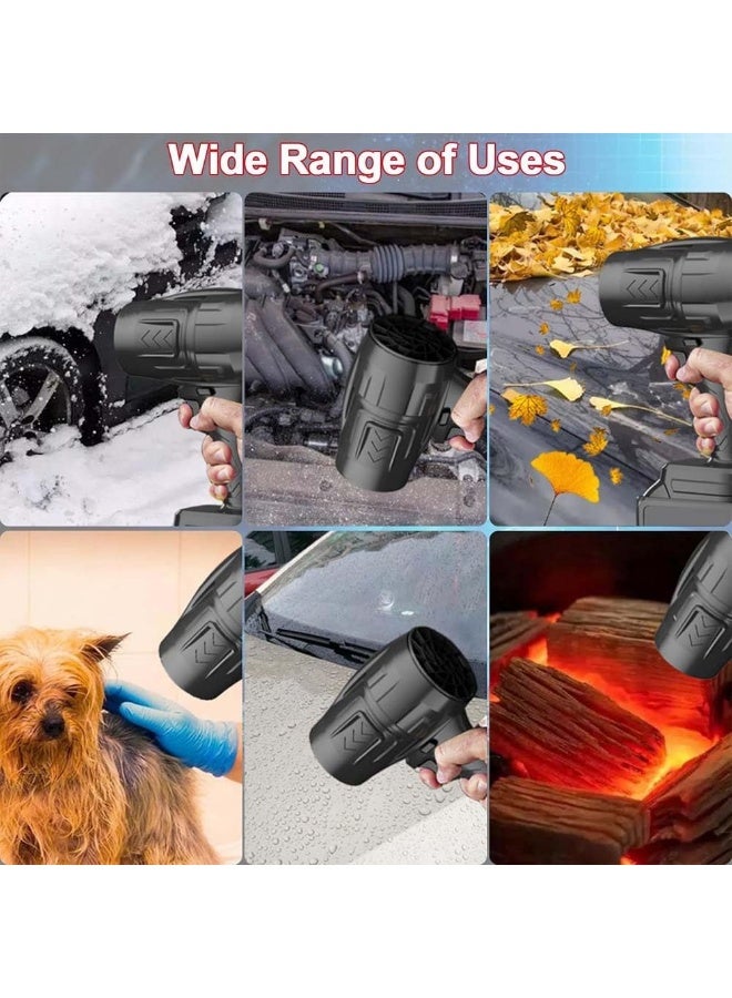 Meetion نفاخ أوراق لاسلكي قوي 48 فولت، نفاخ غبار يدوي صغير مع بطارية 3000 مللي أمبير، نفاخ هواء توربيني عالي السرعة للوحة المفاتيح، السيارة، التنظيف الخارجي والمنزلي (3 دبابيس) - Image 4