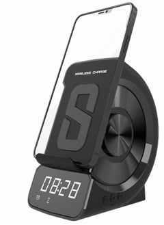 Excefore Bluetooth Speaker with Wireless Charger Stand Alarm Clock FM Radio HiFi Sound Quality Stereo Sound Wireless and Wired Charging Simultaneously for iPhone and Android Phone  - Image 2