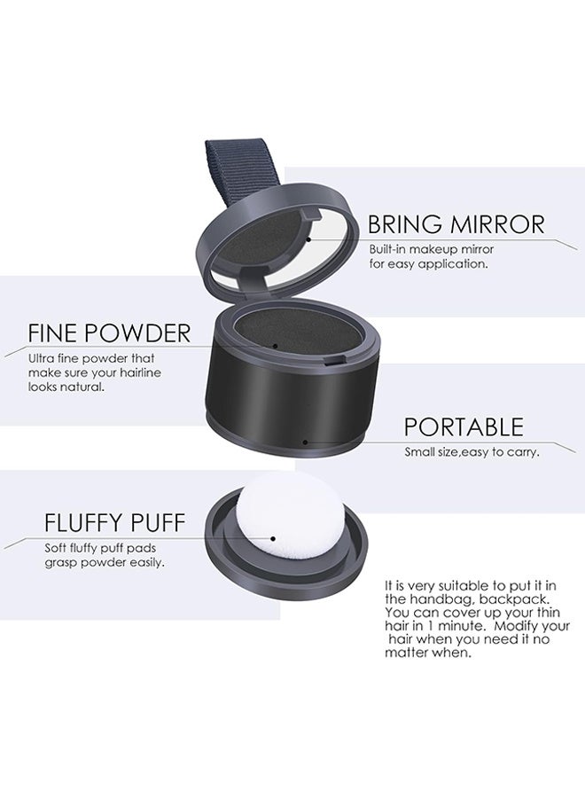 فيروني حشو الشعر هيربير، بودرة ظل للشعر، بودرة ظل للشعر، بودرة للشعر تخفي الشعر على الفور، كثافة وتغطية فورية للشعر الخفيف، عناية سريعة وكاملة، مقاومة للماء والعرق بنسبة 100% (أسود) - Image 4