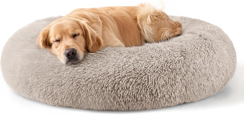 Hoewina Dog Beds Large Sized Dog and Cats, 32in Pet Beds for Large Pet, Washable Indestructible Extra Large Dog Bed (Brown) - Image 1