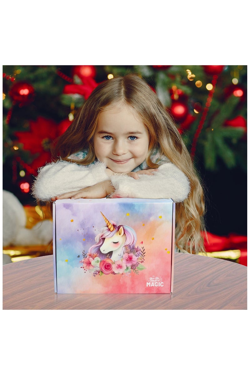 Unicorn Gift Set for Girls – 9 Pcs Birthday Gift Box with Blanket, Crossbody Bag, Tumbler, Eye Mask & Accessories – Magical Unicorn Toys & Gifts for Kids Ages 5-12  - Image 4