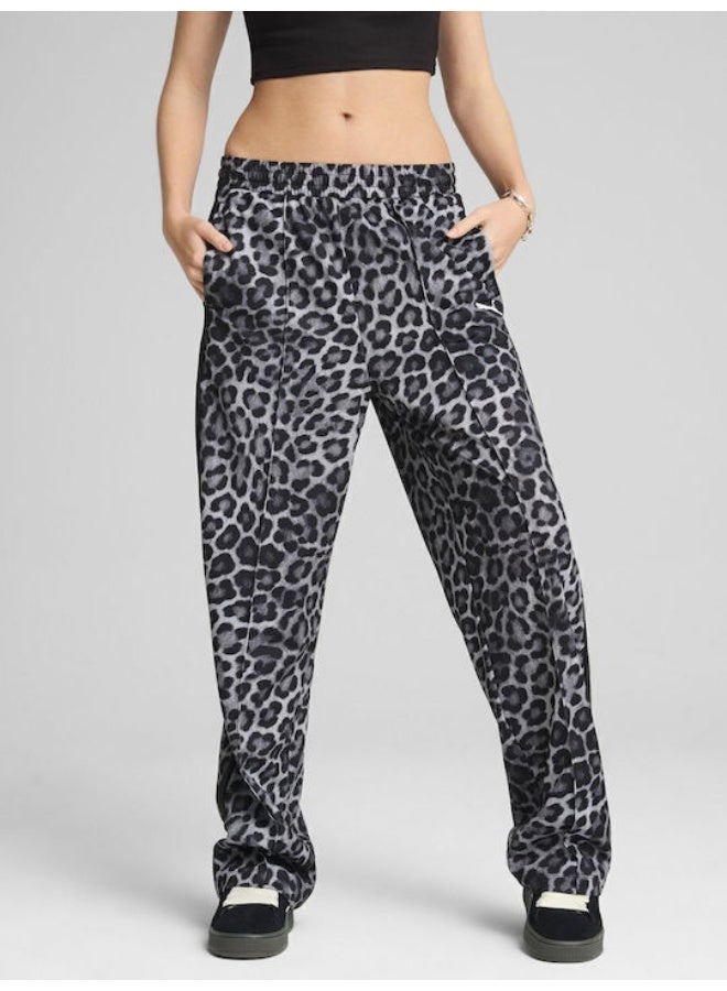 Puma Womens T7 Leo Luxe Graphic Straight Pants Casual - Image 4