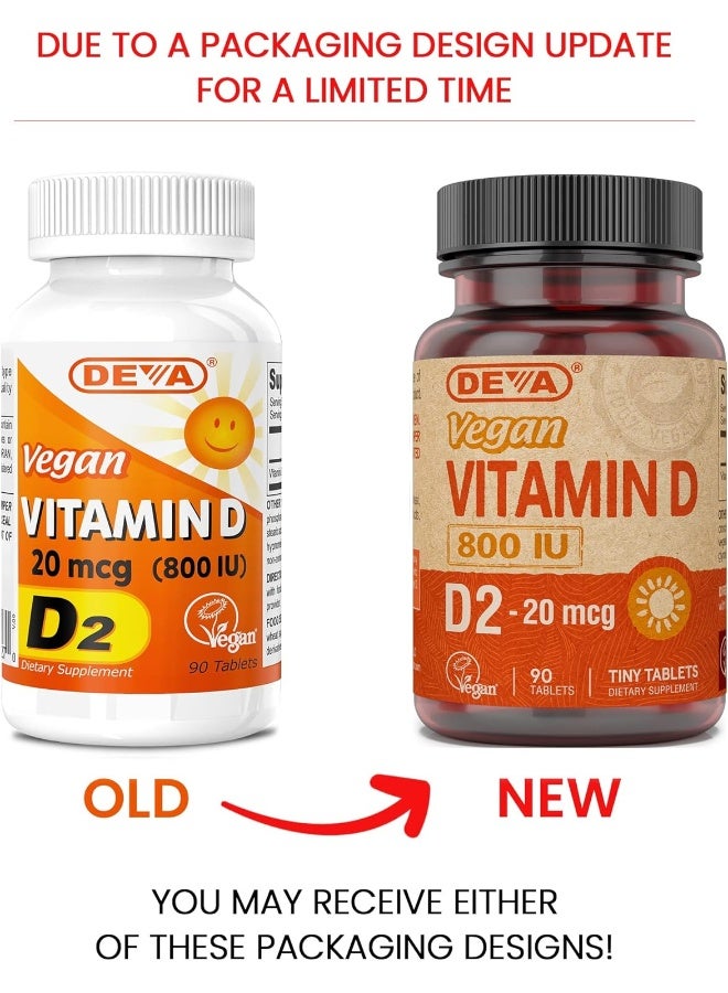 Deva Vegan Vitamin D2 800 IU Tiny Tablets for Adults - Image 4
