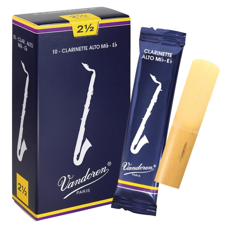 Vandoren CR1425 Alto Clarinet Traditional Reeds Strength 2.5; Box of 10 - Image 1