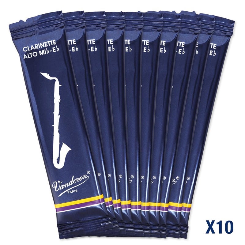 Vandoren CR1425 Alto Clarinet Traditional Reeds Strength 2.5; Box of 10 - Image 3