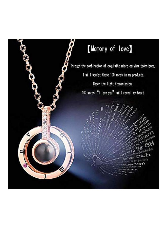 Wonvin 100 Languages I Love You Projection Pendant Necklace - Image 2