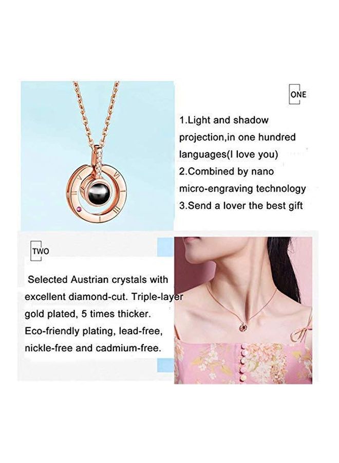 Wonvin 100 Languages I Love You Projection Pendant Necklace - Image 4