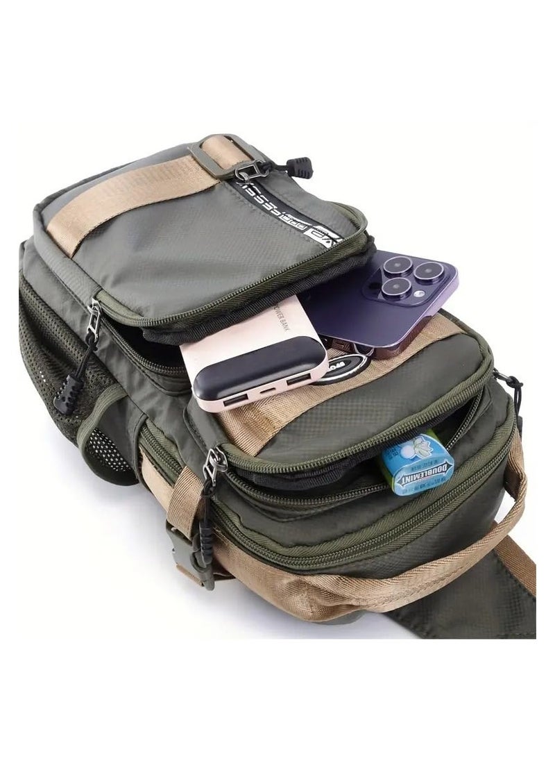 QSHOP Luxury Quality Crossbody Backpack from QShop®️ Lightweight shoulder bag for men and women, backpack with an adjustable strap that passes across the chest, for hiking outside the home, traveling, and cycling  - Image 4