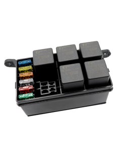 6-Relay Fuse Auto Block Holder Black