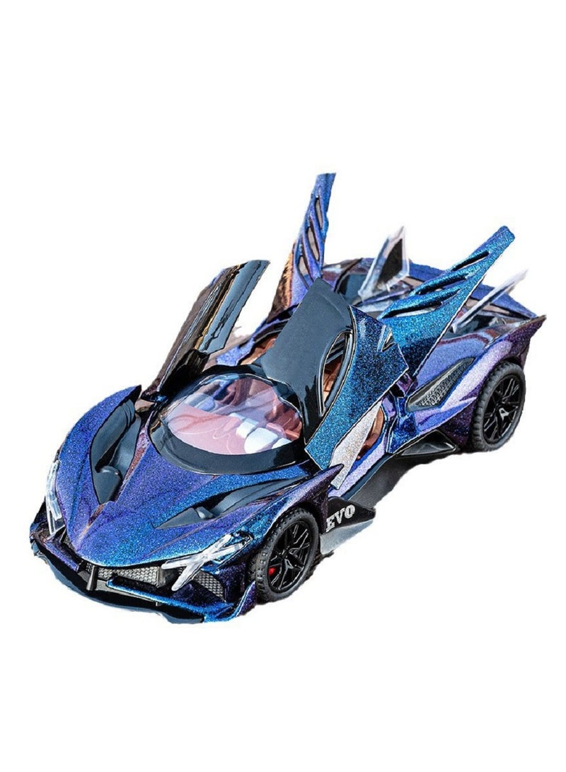 HALAMODO 1:32 Apollo Sun God Alloy Sports Car Model , Force Control With Light & Sound Pull Back Toy Car ，Opening Doors , Model Car for Kids Boy Girl Gift , Collectible Car Model , 15.6 cm*6.8 cm*3.9 cm - Image 2