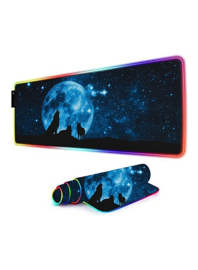 Desk Mat Decor Night Forest Large Gaming RGB Mouse Pad Starry Sky with Moon Mousepad for Computer Office Keyboard Mat Laptop Big Mouse Pad Cute Desk - Image 1