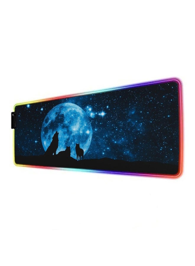 Desk Mat Decor Night Forest Large Gaming RGB Mouse Pad Starry Sky with Moon Mousepad for Computer Office Keyboard Mat Laptop Big Mouse Pad Cute Desk - Image 3