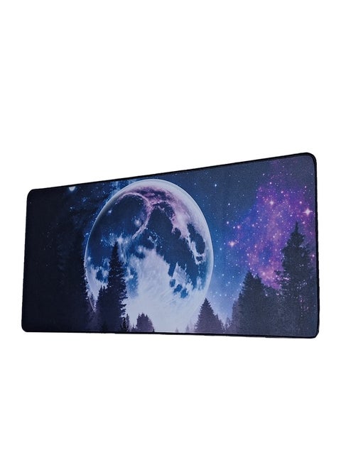 Desk Mat Decor Night Forest Large Gaming Mouse Pad Starry Sky with Moon Mousepad for Computer Office Keyboard Mat Laptop Big Mouse Pad Cute Desk Decor 30cm x 70cm x 2mm