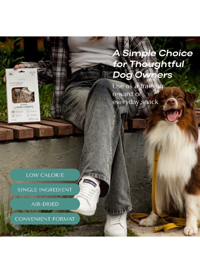 اوه تو بيتس  O2Pets مكافآت هيبوالرجينيك للكلاب والجراء من شرائح لحم الضأن – وجبة خفيفة بمكوّن واحد فقط من كرشة الضأن 100٪ – دعم صحي لصحة الجهاز الهضمي وتوازن البكتيريا النافعة في الأمعاء والمناعة الطبيعية، منخفضة السعرات الحرارية وغنية بالبروتين. - Image 4