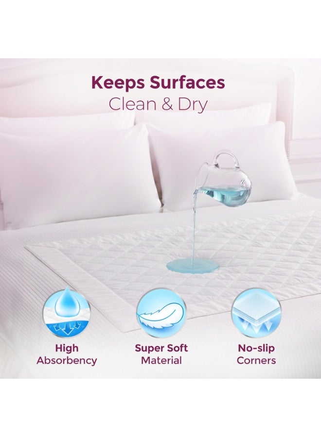 KareIn Easy Underpads for Adults, Large 60 x 80 cm, 20 Unit, Highly Absorbent, Anti-Bacterial, Rash Protection, Leak Proof, Protects Surfaces from Incontinence, Odor Control, Super Soft - Image 4