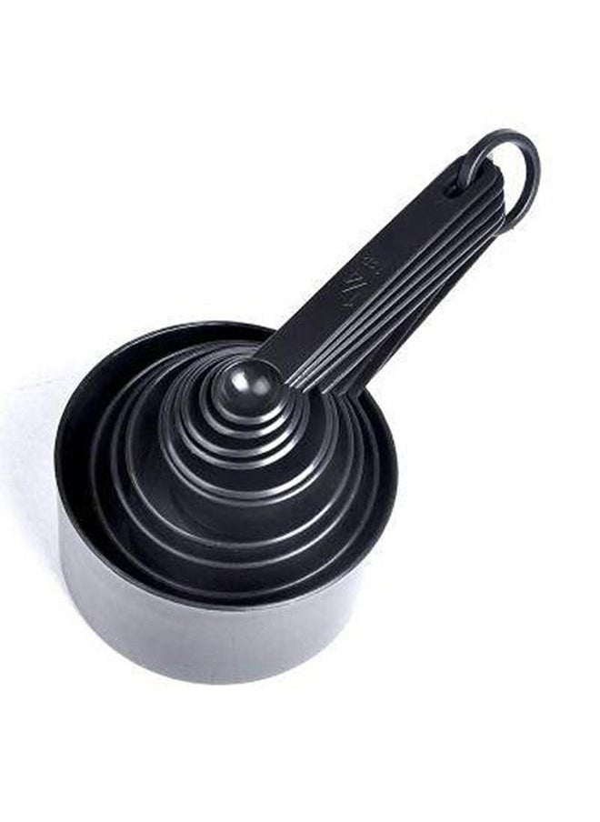 Generic - 10 PCS Measuring Spoon And Measuring Cup, Plastic Measuring Spoon And Cup,Graduated Measuring Spoons and Measuring Cups, Kitchen Baking Tools(Black) - Image 1