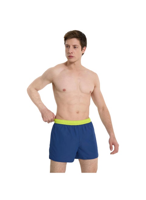 Men’s Swimming Shorts - Joss Blue/Green,  Quick-Drying Swim Trunks with Adjustable Waist & Practical Pocket