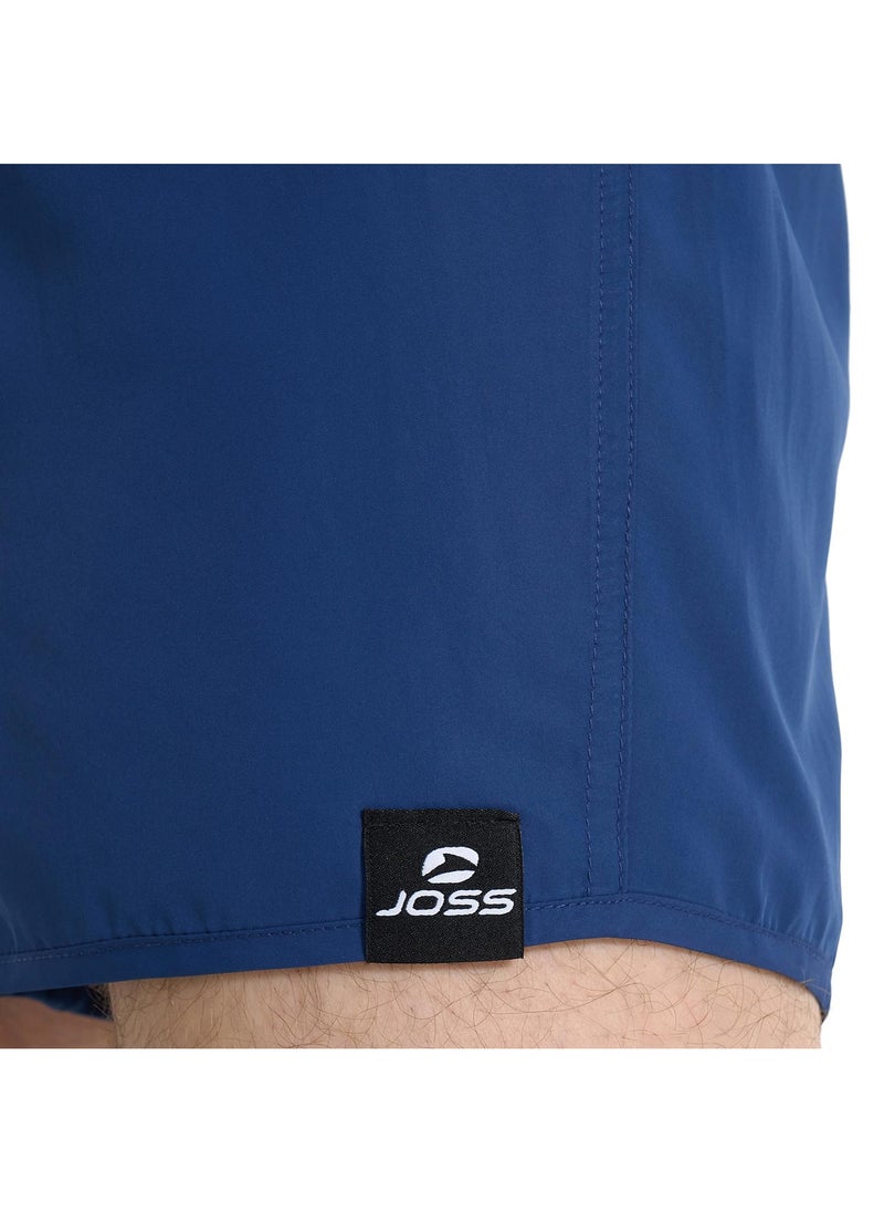 Joss Men’s Swimming Shorts - Joss Blue/Green,  Quick-Drying Swim Trunks with Adjustable Waist & Practical Pocket  - Image 3