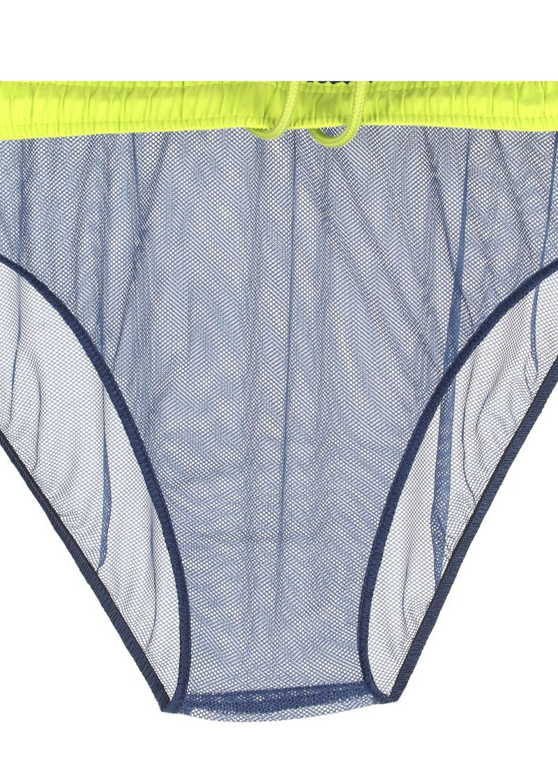 Men’s Swimming Shorts - Joss Blue/Green,  Quick-Drying Swim Trunks with Adjustable Waist & Practical Pocket
