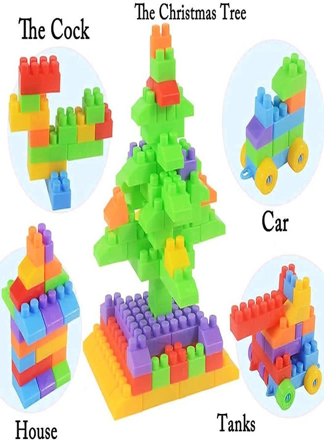 PULSBERY مجموعة مكعبات بناء من بولسبري، 200 قطعة، حجم كبير، مناسبة للأطفال من عمر 3 إلى 8 سنوات، بنين وبنات، لون عشوائي (ألعاب مكعبات البناء) - Image 3