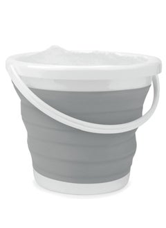 10L (2.6 Gallon) Collapsible Plastic Bucket - Foldable Mop Bucket - Portable Fishing Water Pail - Space Saving Outdoor Waterpot for Washing Dishes and Person During Camping, Hiking and Home