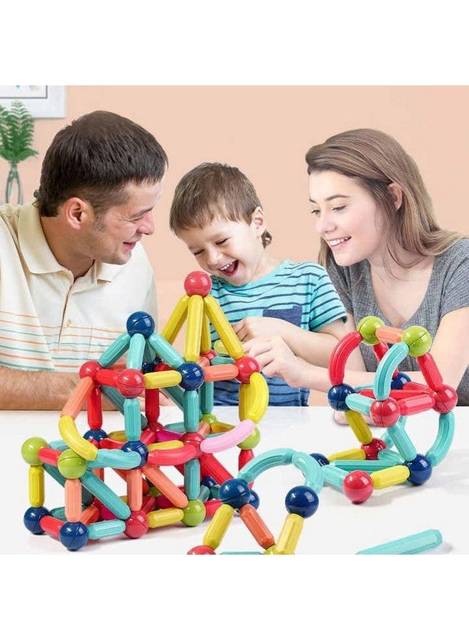 Brand Conquer Magnetic Sticks Building Blocks for Kids Toys for Girls | Magnetic Toys for Boys Age 3+Year 4 5 6 7 8 10 12 14 Old Educational Stem Learning Magnet Stick with Balls Game (36 Pcs) - Image 1