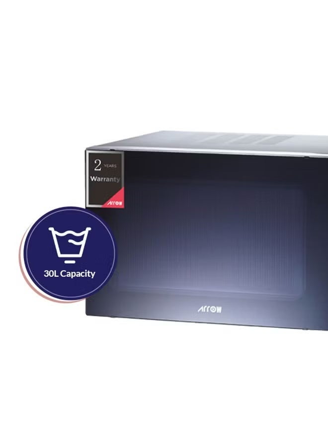 Arrow 30L Microwave Oven, Digital Controller, 900W | 6 Power Levels with Jet & Weight Defrost Feature | Easy Digital Control Panel | Child Safety Lock for Secure Cooking | Efficient Grill Function | Stylish Silver Color | Model Name: RO-30MGS - Image 4