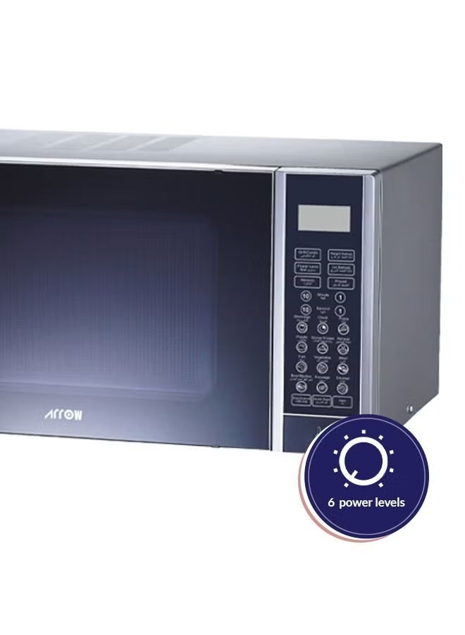 Arrow 30L Microwave Oven, Digital Controller, 900W | 6 Power Levels with Jet & Weight Defrost Feature | Easy Digital Control Panel | Child Safety Lock for Secure Cooking | Efficient Grill Function | Stylish Silver Color | Model Name: RO-30MGS - Image 5