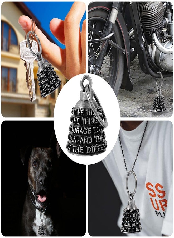 GARGOYLE BELLS Motorcycle Bells for Biker Good Luck Riding Bells Guardian Biker Bells with Hanger Motorcycle Accessory or Keychain for Luck (God Grant me The Serenity, Courage and The Wisdom) - Image 4