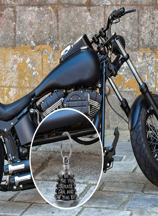 GARGOYLE BELLS Motorcycle Bells for Biker Good Luck Riding Bells Guardian Biker Bells with Hanger Motorcycle Accessory or Keychain for Luck (God Grant me The Serenity, Courage and The Wisdom) - Image 5