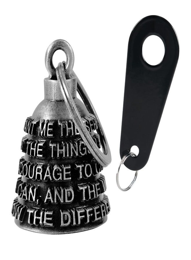 GARGOYLE BELLS Motorcycle Bells for Biker Good Luck Riding Bells Guardian Biker Bells with Hanger Motorcycle Accessory or Keychain for Luck (God Grant me The Serenity, Courage and The Wisdom) - Image 1
