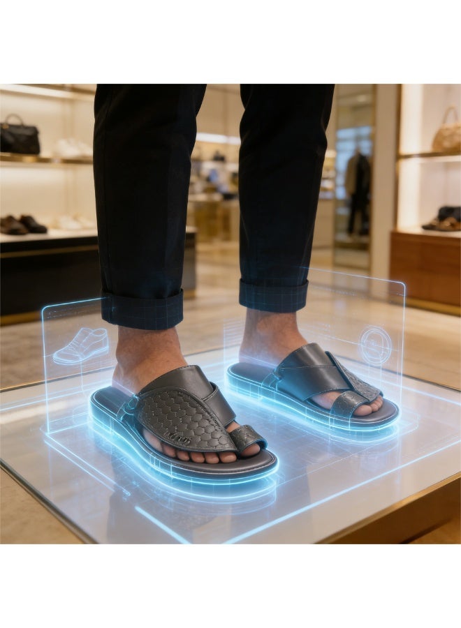 Men's Casual Slippers,Black - Image 3