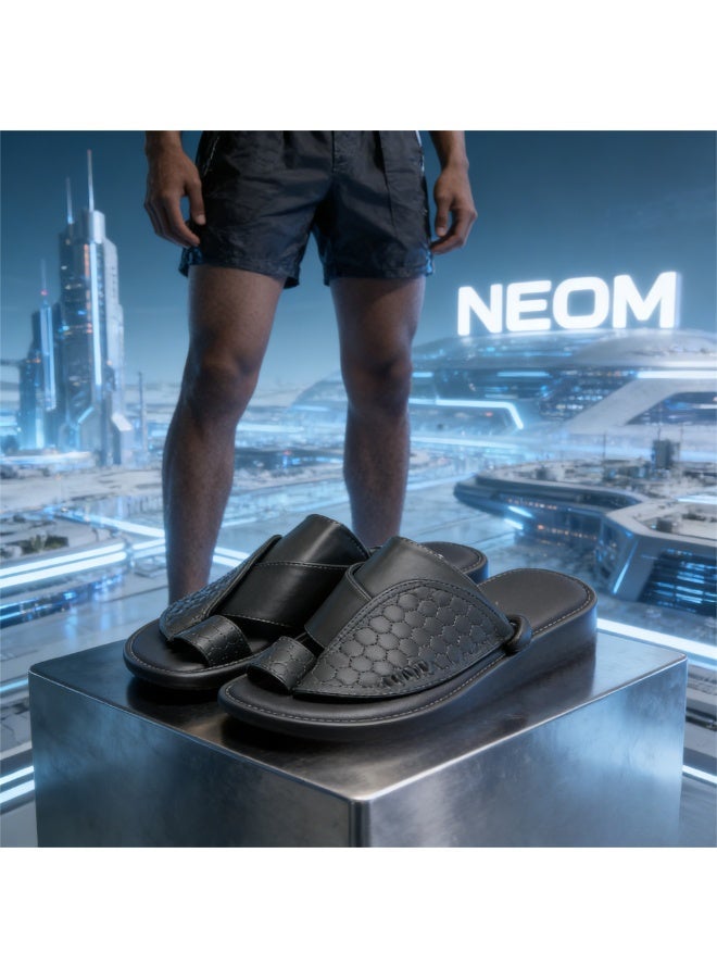 Men's Casual Slippers,Black - Image 5