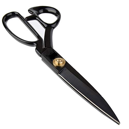LNKA Sewing Scissors for Fabric Black Professional Heavy Duty Tailor Scissor Industrial Strength High Carbon Steel Shears for Leather Paper Sewing Craft Artists Students Dressmakers (12 Inch) - Image 1