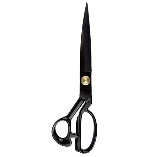 LNKA Sewing Scissors for Fabric Black Professional Heavy Duty Tailor Scissor Industrial Strength High Carbon Steel Shears for Leather Paper Sewing Craft Artists Students Dressmakers (12 Inch) - Image 2