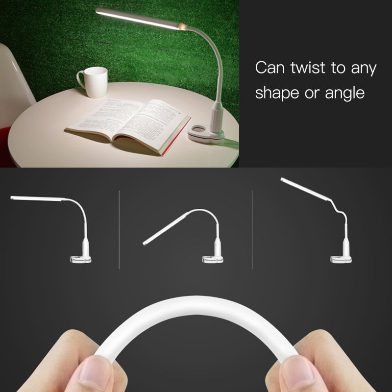 LED Clip On Eye-Caring Lamp Student Reading Light Night Book Light Stepless Dimming with Memory Function for Office Bedroom Reading Room - Image 5