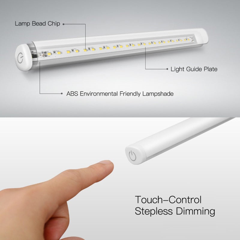 LED Clip On Eye-Caring Lamp Student Reading Light Night Book Light Stepless Dimming with Memory Function for Office Bedroom Reading Room - Image 4