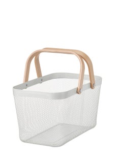 RISATORP Basket, white, 27x42x23 cm 