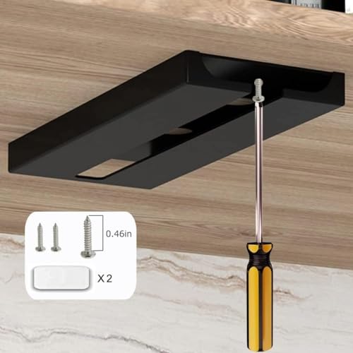 runruii Wine Glass Holder Under Shelf Cabinet Wine Glass Rack Plastic Stemware Rack Glassware Drying Storage Hanger for Kitchen,Bar and Restaurant (Black-2Pack) - Image 3