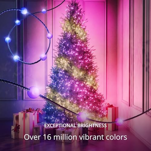 Twinkly Strings USB-C Pearl-Shaped Light String with 100 RGB LEDs. 20 Feet. Green Wire. App-Controlled. USB-C-Powered. Indoor Smart Home Lighting Decoration - Image 3
